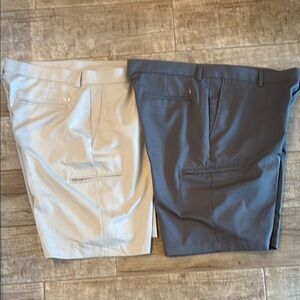 Grand Slam Performance Classic golf Shorts - Gray and Cream